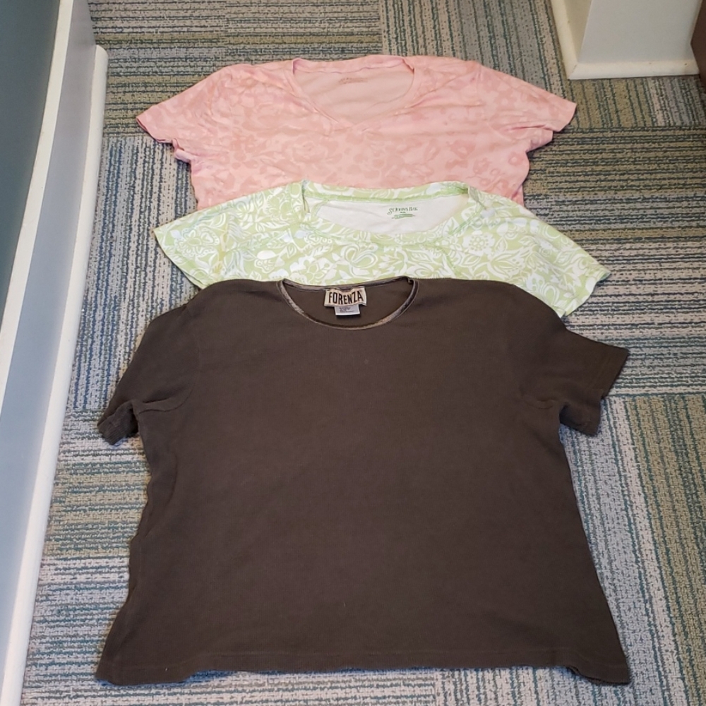 St. Johns Bay / Vintage Forenza Bundle Of 3 Womens Short Sleeve Tops
